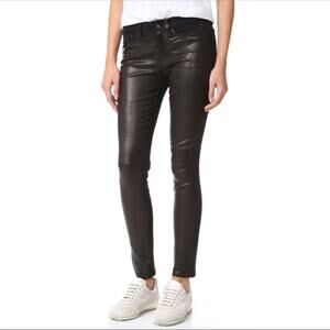 RAG & BONE Lamb Leather Hyde Front Skinny Black Jeans W1620K5 Denim COAL 29